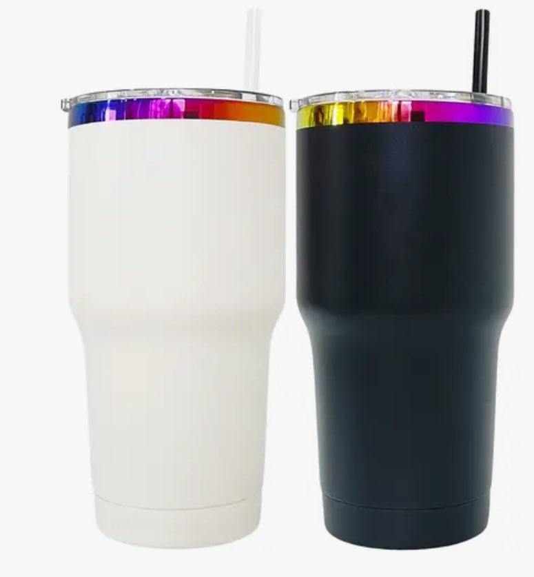 30oz laser engraved chicken ombre underneath tumbler