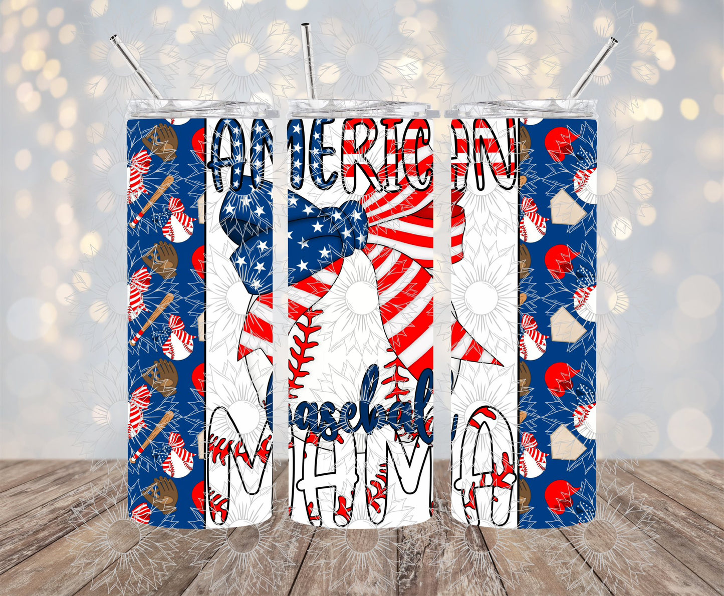 American Baseball Mama Apparel and Tumbler Bundle