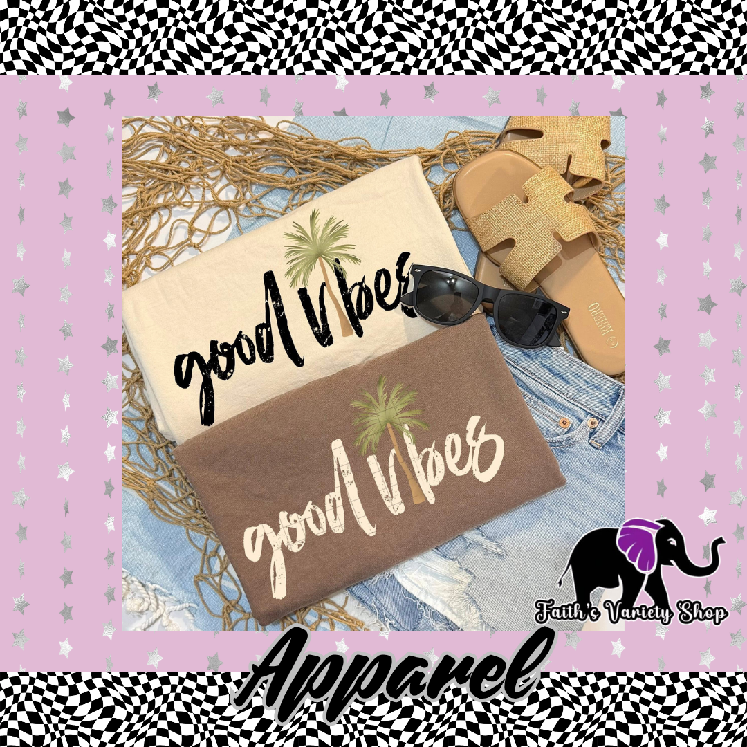 Good Vibes Palm Tree Apparel