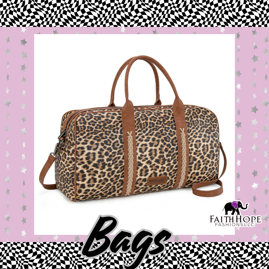 Brown Leopard Wrangle Duffle
