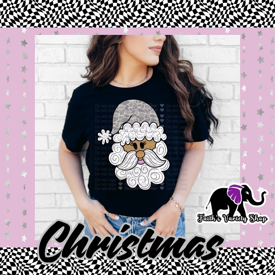 Camo Hat Santa Adult T Shirt