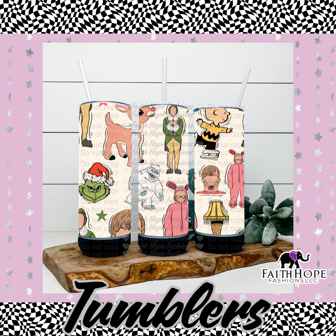 Multi Christmas Characters Bluetooth Speaker Tumbler