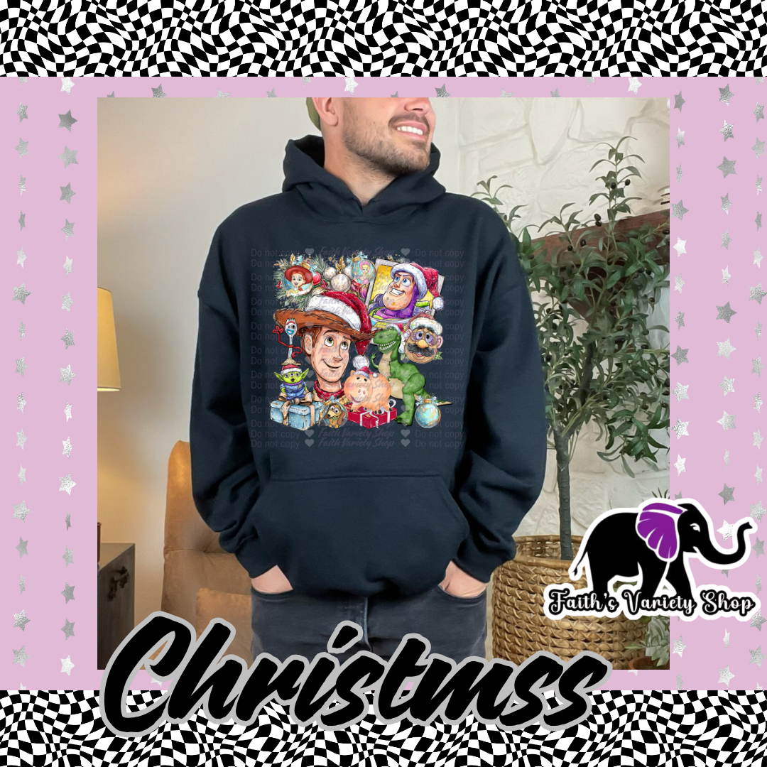 Christmas Toy Story Polaroid Adult Hoodie