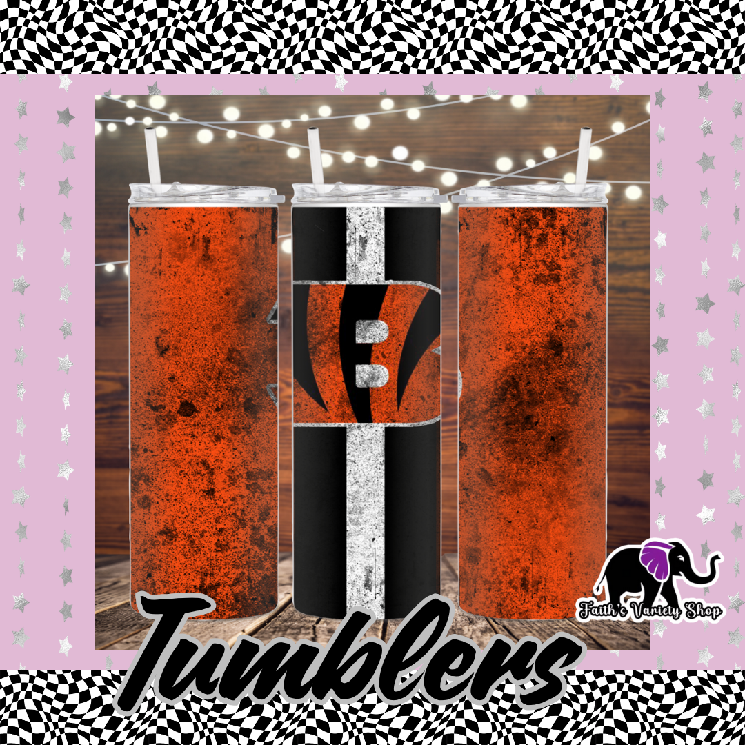 Distressed Bengals 20oz Tumbler