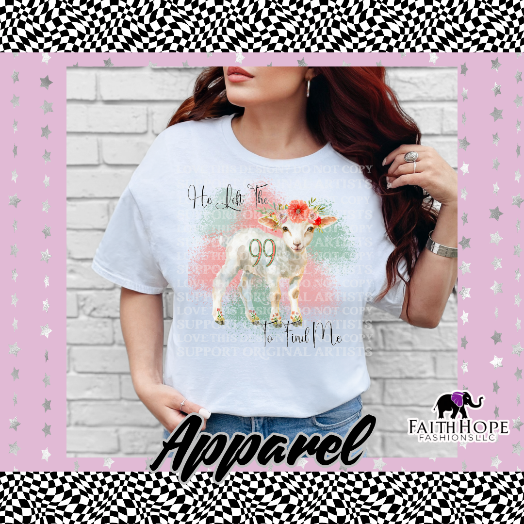 English He Left The 99 Lamb Adult Shirt
