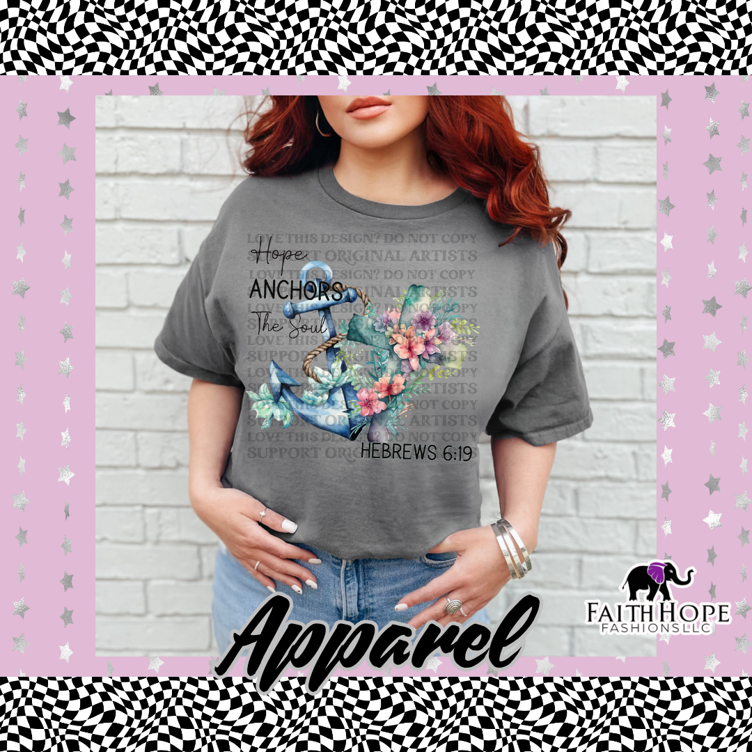 English Hope Anchors The Soul Adult Shirt
