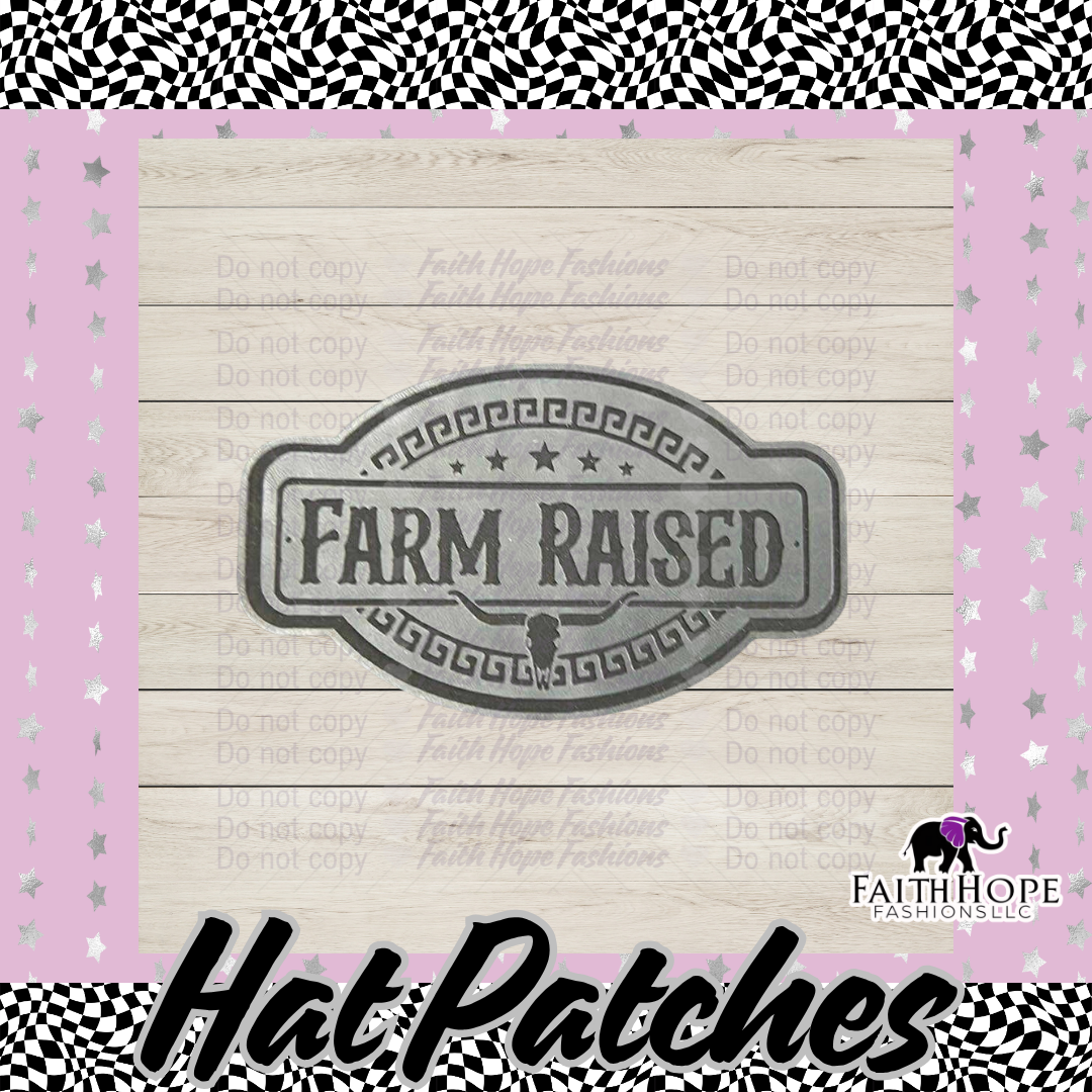 Farm Raised Hat Patch