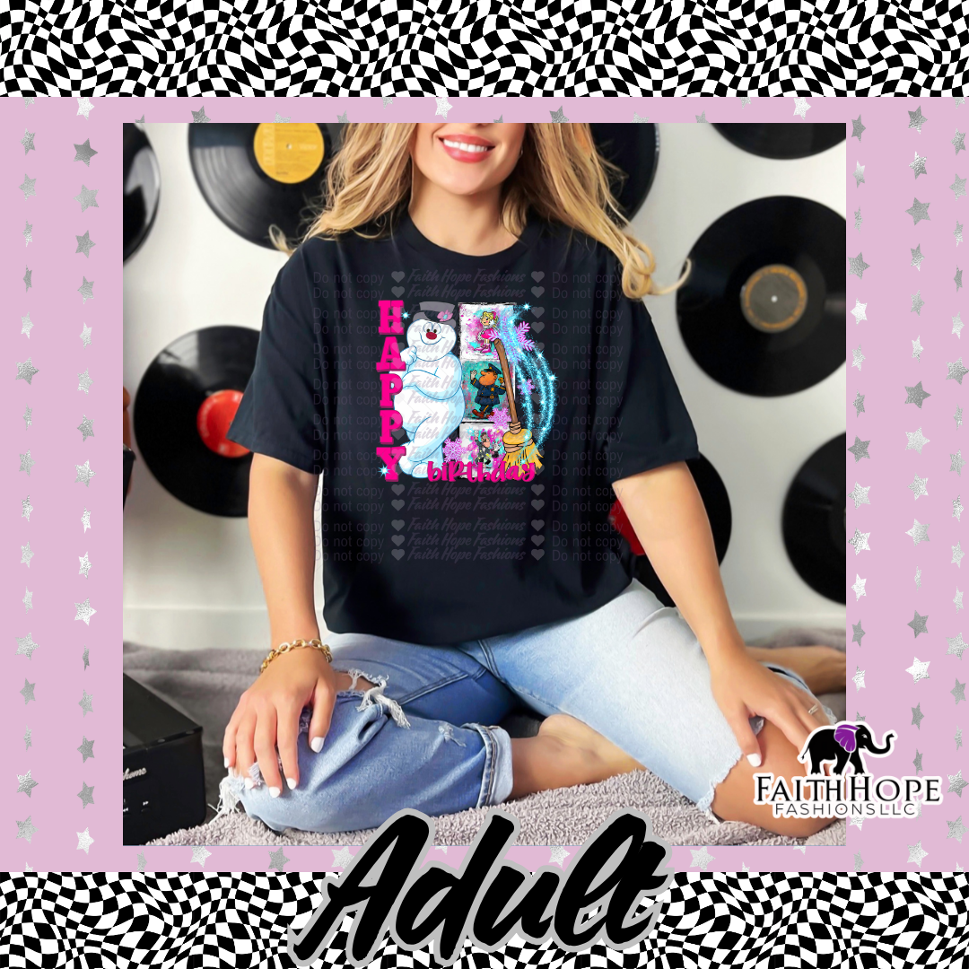Frosty Birthday Adult Shirt