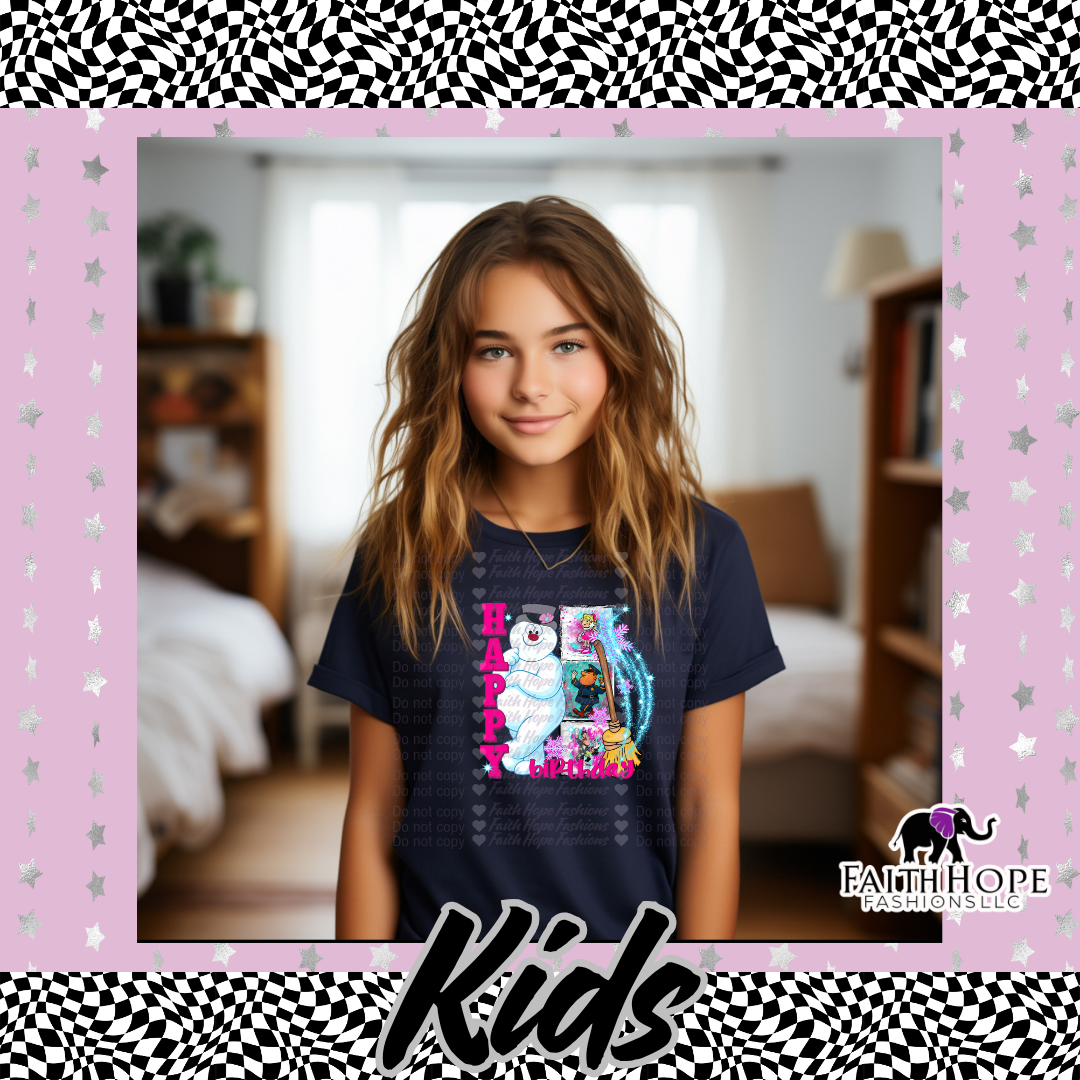 Frosty Birthday Kids Shirt