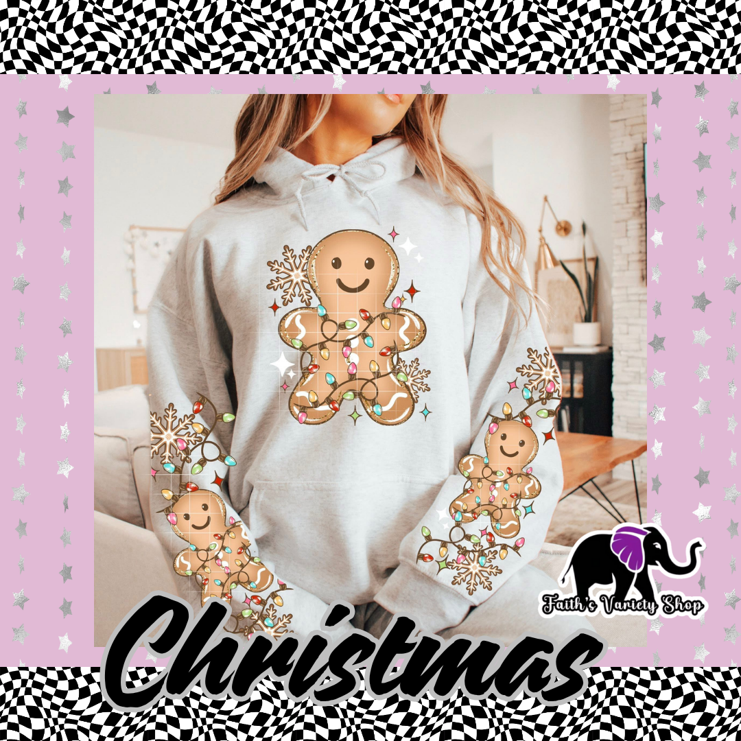 Gingerbread Lights and Sleeves Hoodie