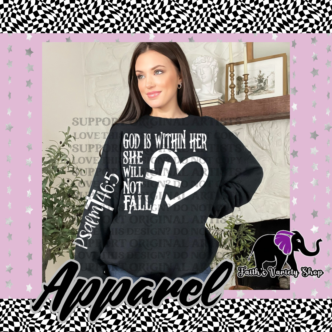 God Is Within Her Adult Sweater