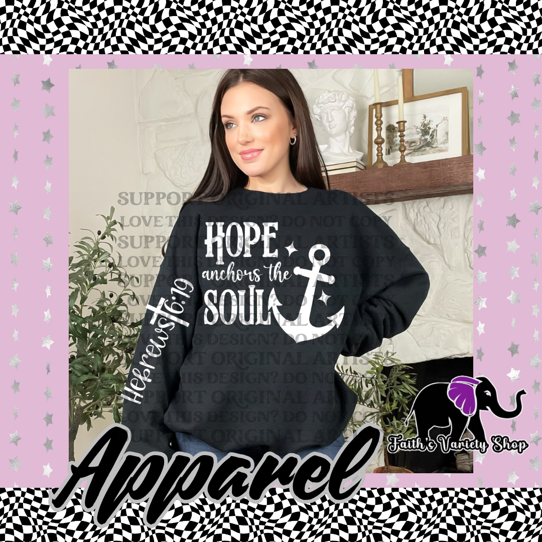 Hope Anchors The Soul Adult Sweater