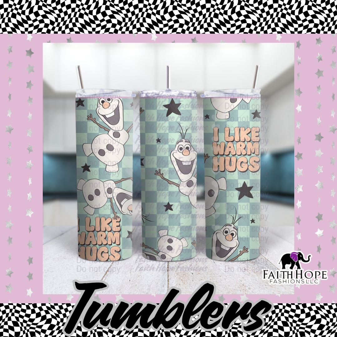 I Like Warm Hugs Frozen 20oz Tumbler