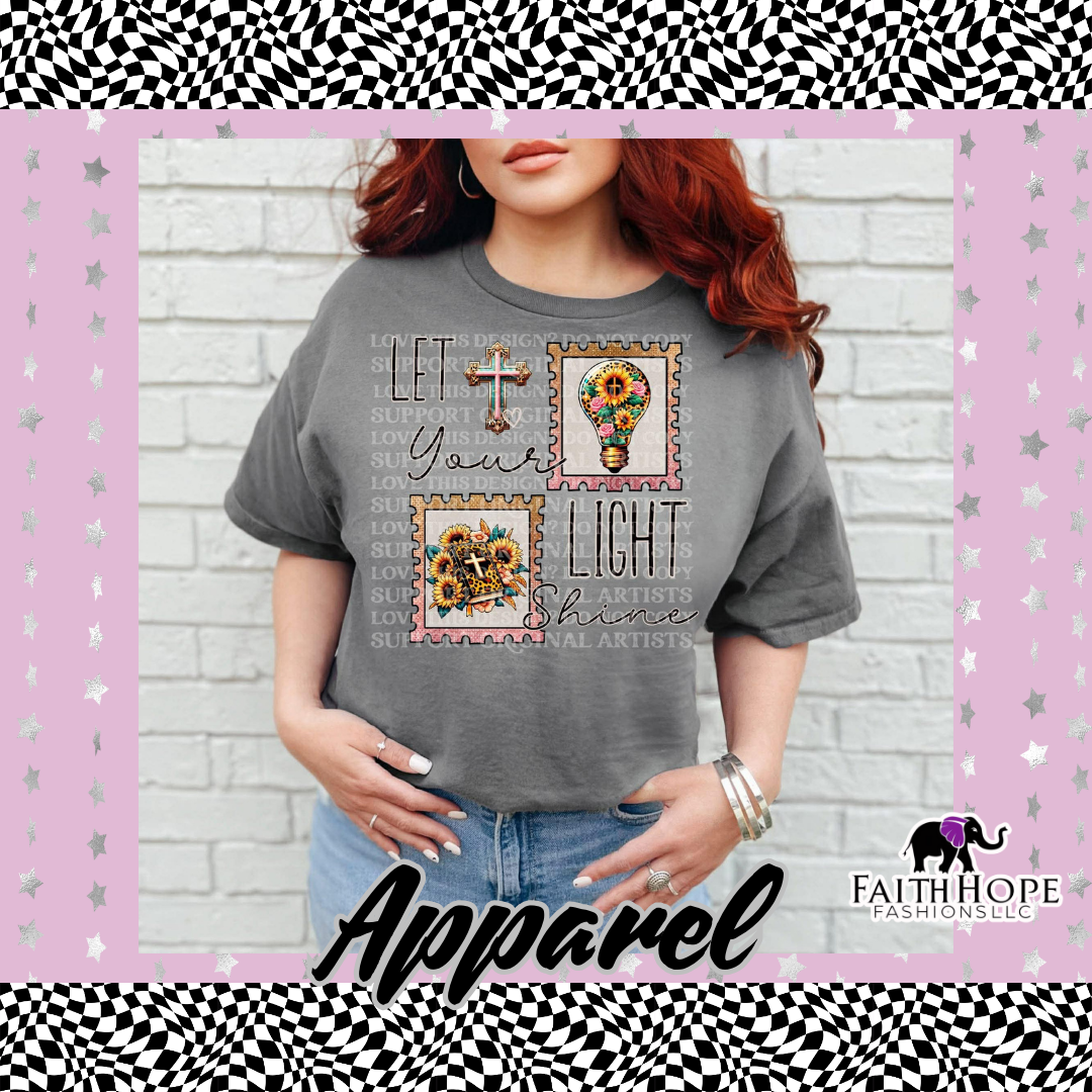 Let Your Light Shine Adult Shirt