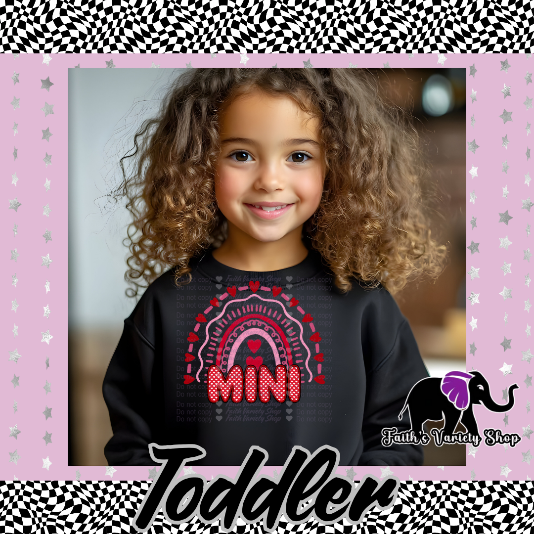 Mini Rainbow Hearts Toddler Sweater