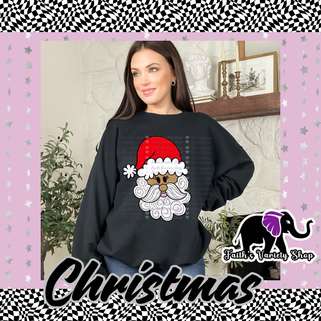 Red Hat Santa Adult Sweater