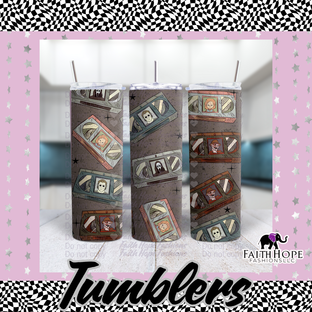 Scary VHS Movies 20oz Tumbler