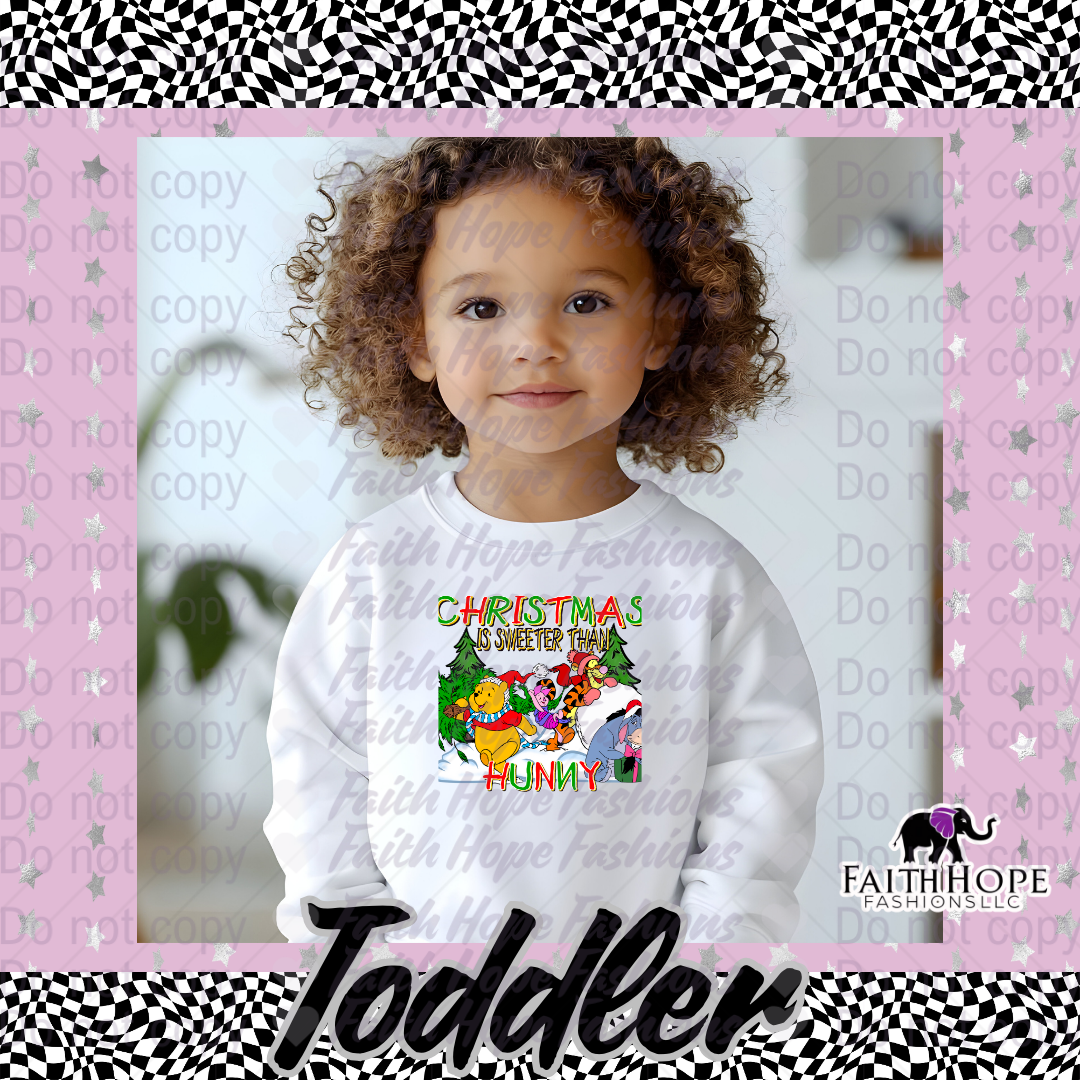 Christmas Sweeter Than Hunny Toddler Sweater