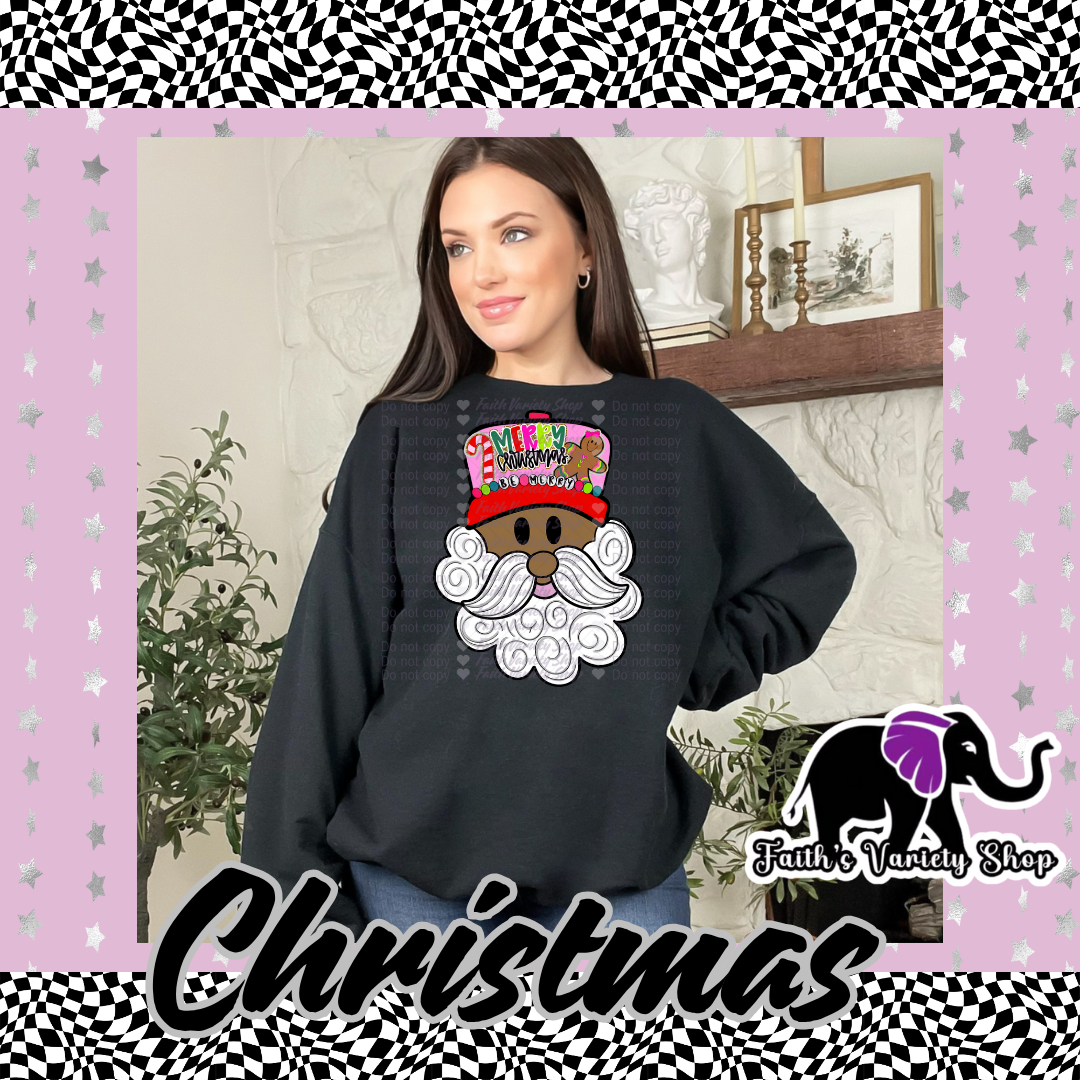 Trucker Hat Santa Adult Sweater