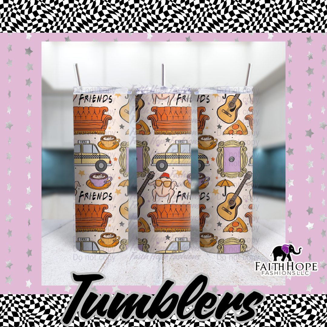 White Friendsgiving 20oz Tumbler