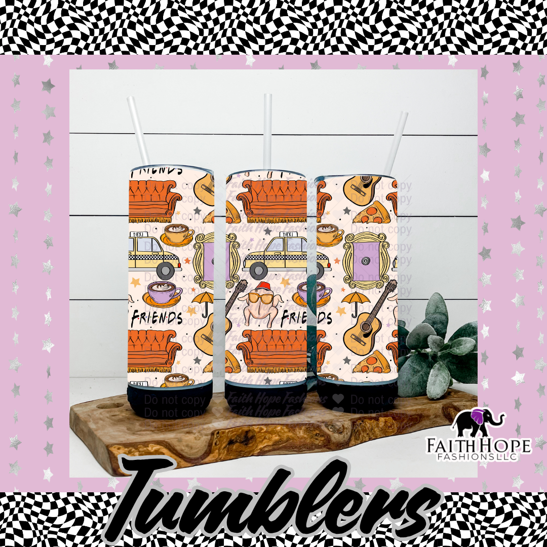 White Friendsgiving Bluetooth Speaker Tumbler