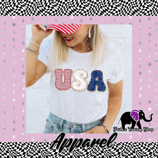 USA Faux Patch Apparel