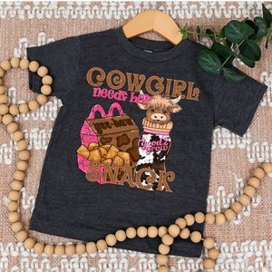 Cow Girl Needs A snack Kids T-shirt