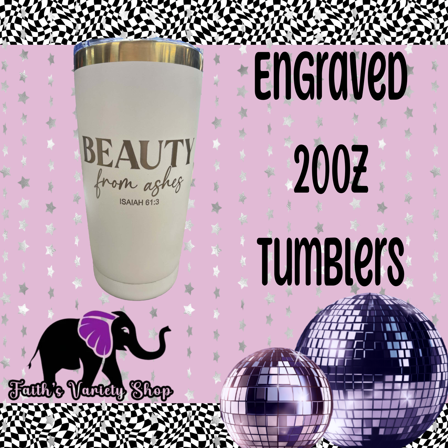 Beauty From Ashes Engraved 20oz Tumbler