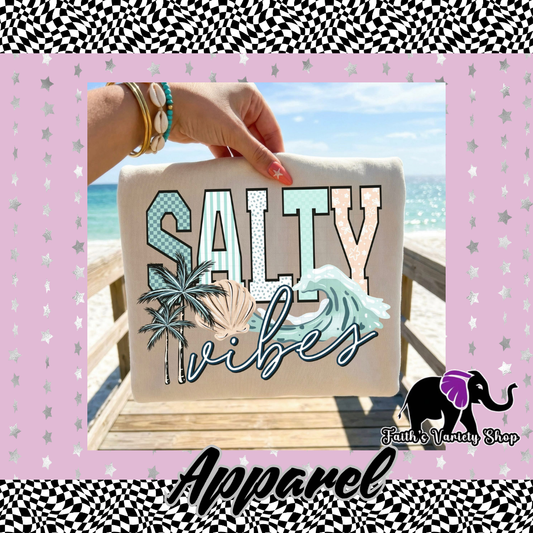 Salty Vibes Beach Theme Apparel