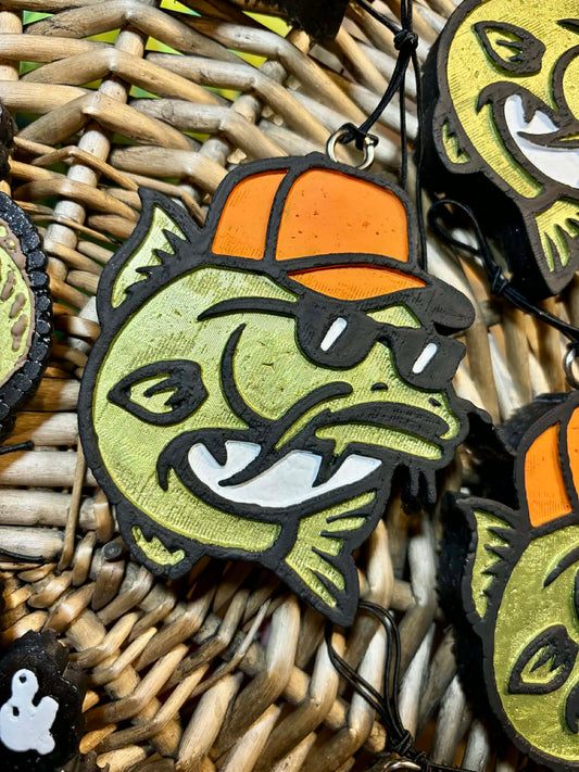 Cool Fish with Sunglasses and Hat Freshies