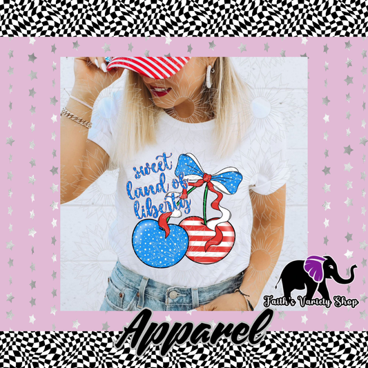 Sweet Land of Liberty Cherries Apparel