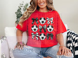 Soccer and bows T-shirt