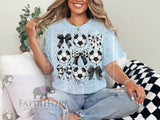 Soccer and bows T-shirt
