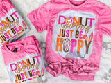 Donut Worry Be Happy Bleached Out T-shirts