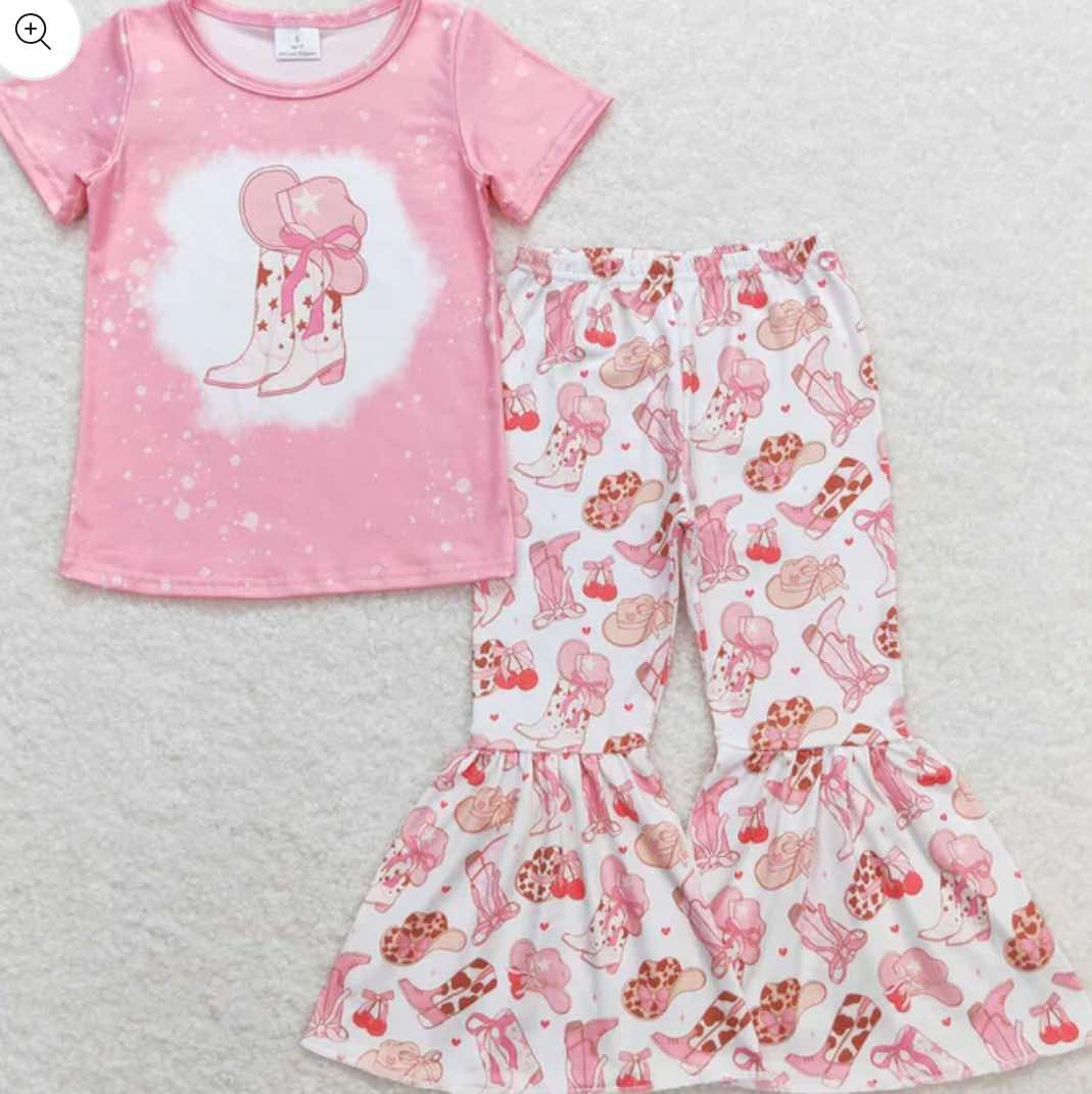 Pink kids Boot Outfit