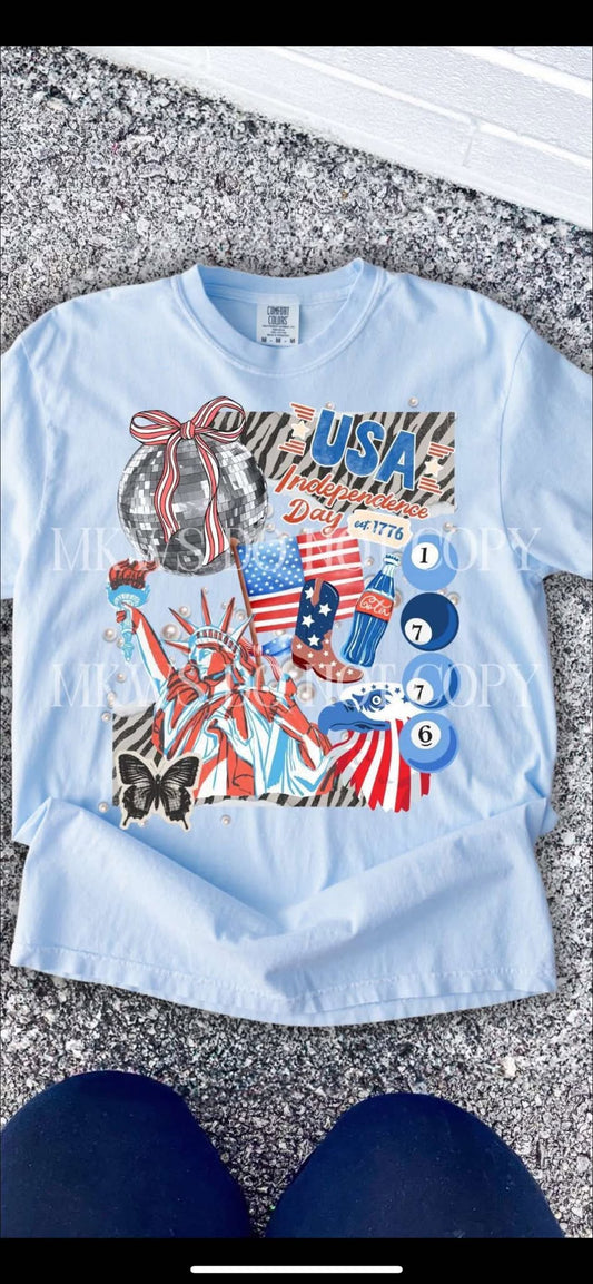 USA Independance Day comfort Colors T-shirts