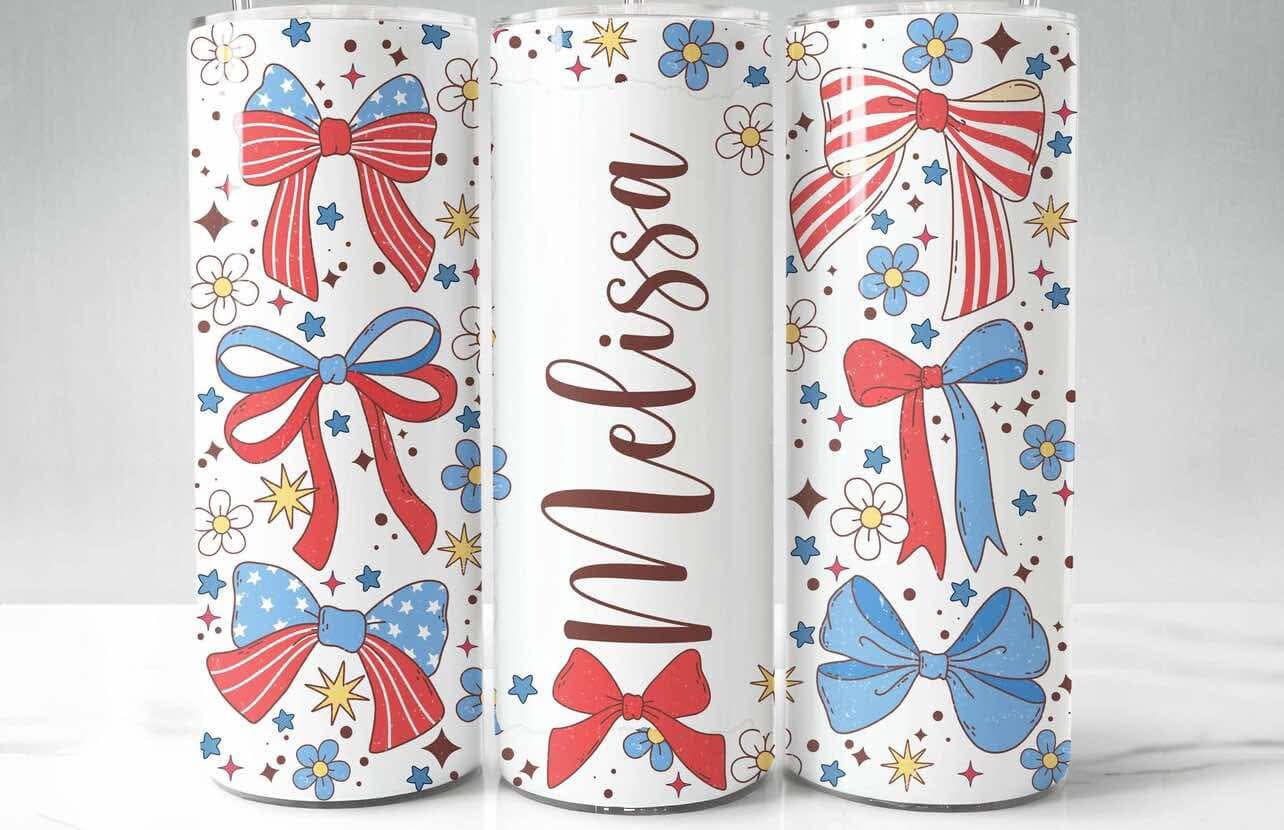 4th of July BOW tumbler