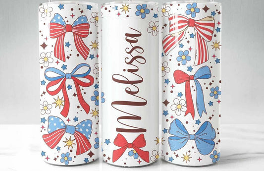 4th of July BOW tumbler
