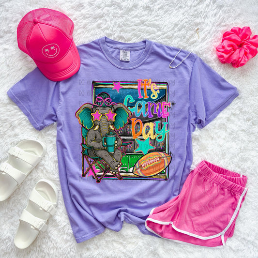 Game Day Elephant DTF PRint
