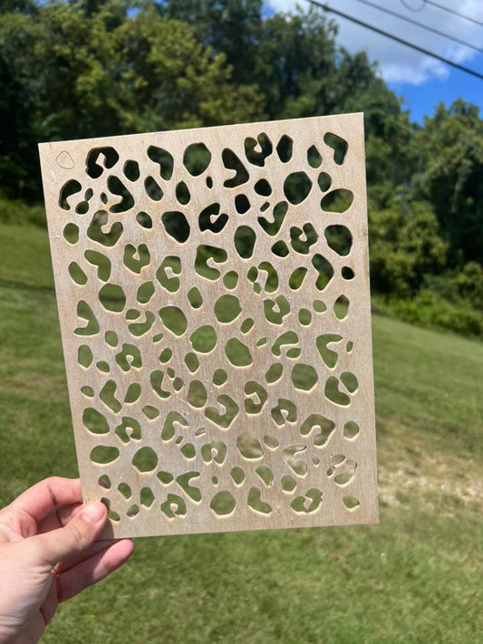 cheetah bleaching stencil