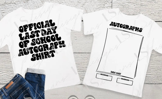 End of the year autograph shirts