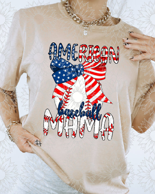 American Baseball Mama Apparel and Tumbler Bundle