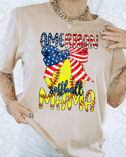 American Softball Mama Apparel and Tumbler Bundle