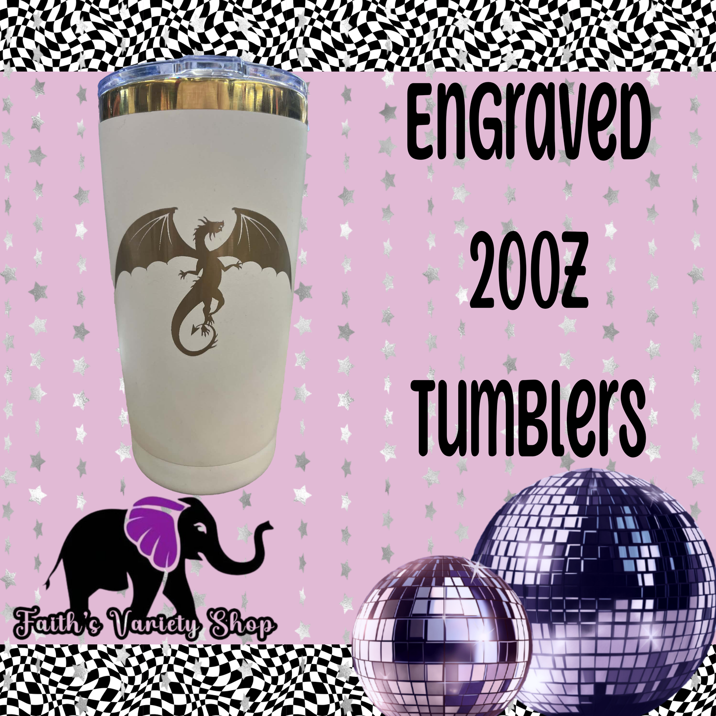 Dragon Engraved 20oz Tumbler