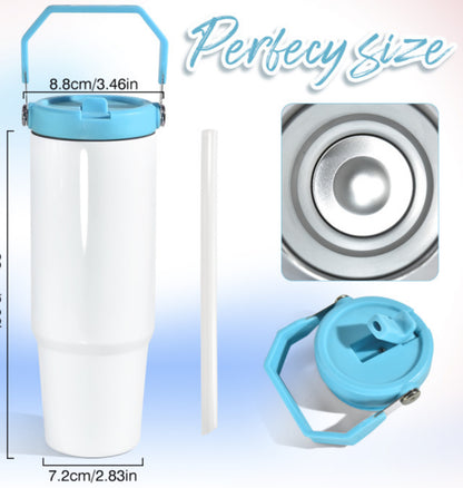 30oz sublimation handle on top cup