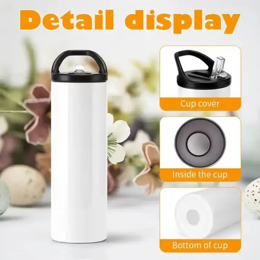Sublimation Sports bottle with straw and sport lid