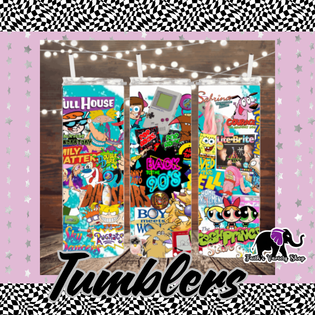 90's Cartoons 20oz Tumbler