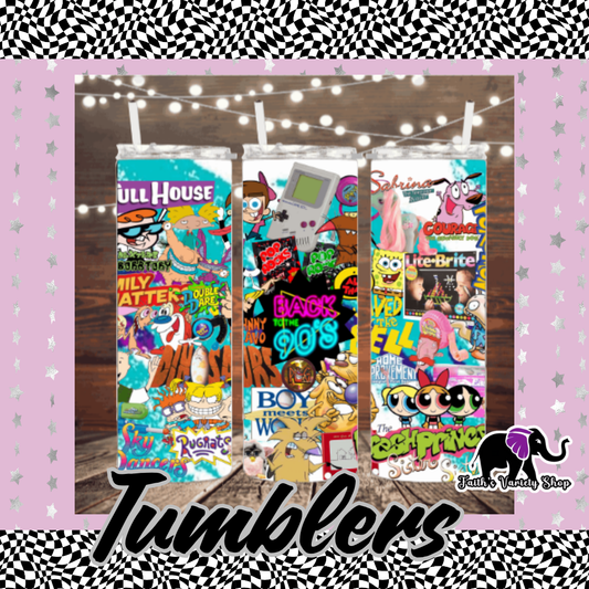 90's Cartoons 20oz Tumbler