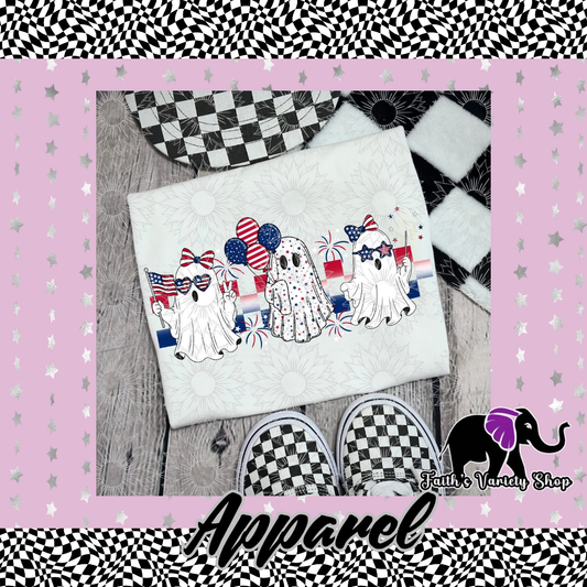 Girl 4th of July Ghostie Apparel