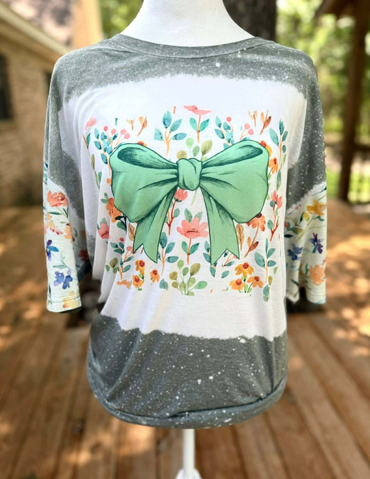 Wildflower Bow Bleached Shirt